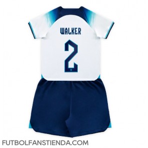 Inglaterra Kyle Walker #2 Primera Equipación Niños Mundial 2022 Manga Corta (+ Pantalones cortos)